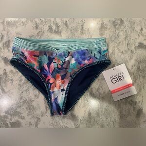 Athleta Girl Floral Bikini Bottom - Navy and Multicolor